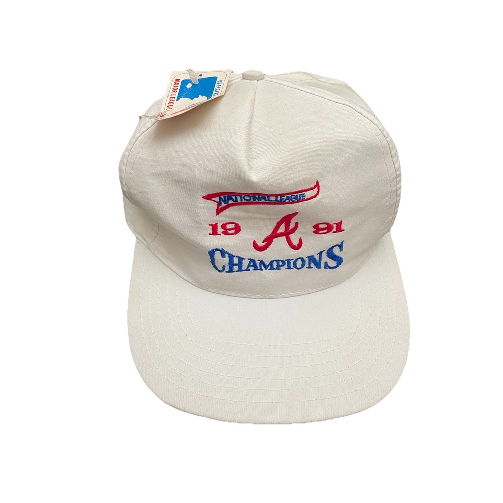 NWT Vintage Atlanta Braves 1991‎ World Champions Snapback Hat Deadstock RARE